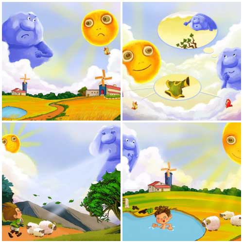 The Wind and The Sun Story| Moral Stories for Kids