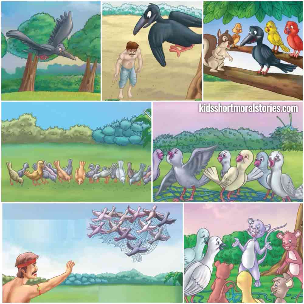 Panchatantra Stories in English: Story of The Hunter And The Pigeons
