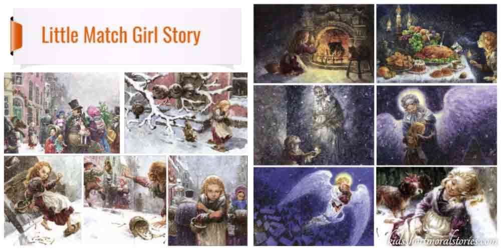 The Little Match Girl Story with Pictures | Sad/Touching Christmas Stories